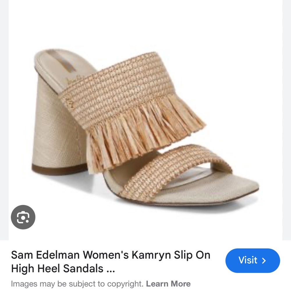 Sam Edelman Kamryn Fringe Heeled Slide Sandal